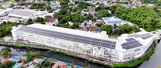 Drone shot of Big E’s Meycauayan Plant now energized with solar energy by Berde Renewables.